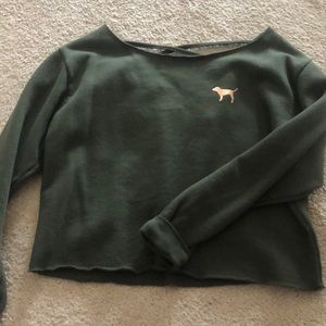 PINK Army Green Sweater